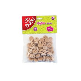 Bubu HS006 1,2 cm 60'lı Natural Düğme