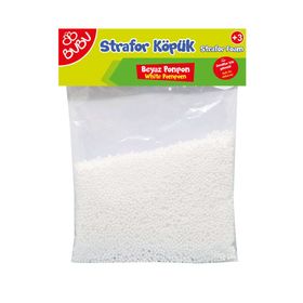 Bubu KP0037 Strafor Köpük Beyaz Ponpon
