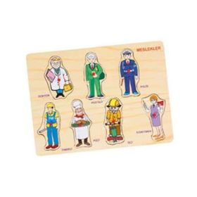 Bubu Meslekler 7 Parça Eğitici Ahşap Puzzle