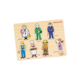 Bubu Meslekler 7 Parça Eğitici Ahşap Puzzle