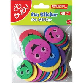 Bubu ST0142 Sticker Renkli Suratlar 60'lı Eva