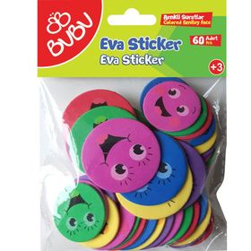 Bubu ST0142 Sticker Renkli Suratlar 60'lı Eva