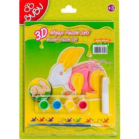 Bubu Tavşan 3D Ahşap Puzzle