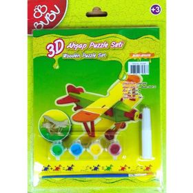 Bubu Uçak 3D Boyama ve Puzzle Seti