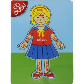 Bubu Vücudumuzu Öğreniyoruz 6 Parça Ahşap Puzzle