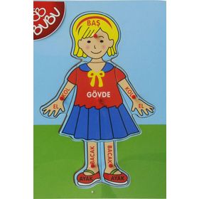 Bubu Vücudumuzu Öğreniyoruz 6 Parça Ahşap Puzzle