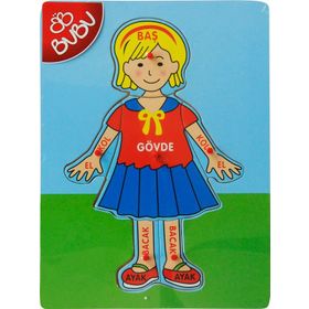Bubu Vücudumuzu Öğreniyoruz 6 Parça Ahşap Puzzle