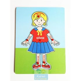 Bubu Vücudumuzu Öğreniyoruz 6 Parça Ahşap Puzzle
