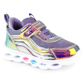 Buckhead 4246 Trioshiny Hologram Işıklı Lila Kız Çocuk Spor Ayakkabı