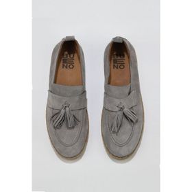 Bueno Shoes 01MS12702 Gri Açık Süet Erkek Espadril Ayakkabı