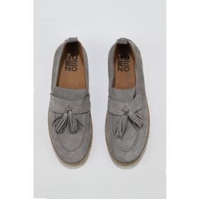 Bueno Shoes 01MS12702 Gri Açık Süet Erkek Espadril Ayakkabı