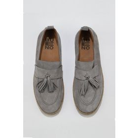 Bueno Shoes 01MS12702 Gri Açık Süet Erkek Espadril Ayakkabı