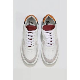 Bueno Shoes 01MU10405 Beyaz Bej Deri-Süet Erkek Spor Ayakkabı