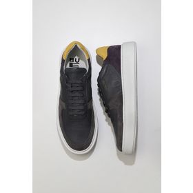 Bueno Shoes 01MU10405 Gri Deri-Süet Erkek Spor Ayakkabı