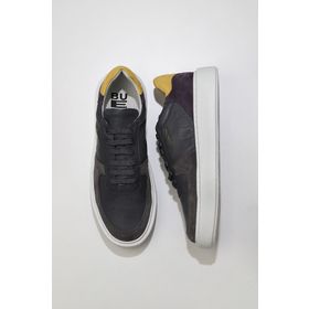Bueno Shoes 01MU10405 Gri Deri-Süet Erkek Spor Ayakkabı