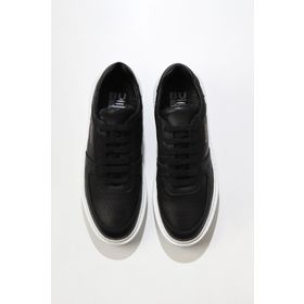 Bueno Shoes 01MU10405 Siyah Flotter Deri Erkek Spor Ayakkabı