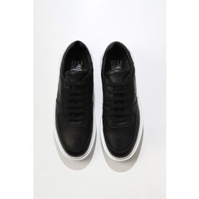 Bueno Shoes 01MU10405 Siyah Flotter Deri Erkek Spor Ayakkabı