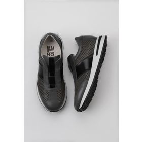Bueno Shoes 01MY13400 Gri Deri Siyah Açma Erkek Spor Ayakkabı