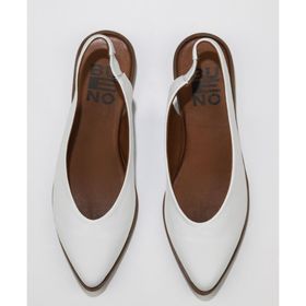 Bueno Shoes 01WA0303 Beyaz Deri Kadın Düz Sandalet