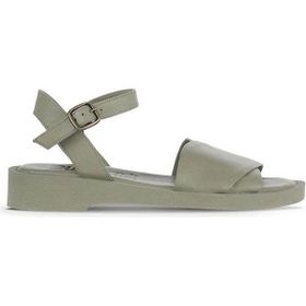 Bueno Shoes 01WA0701 Haki Deri Kadın Düz Sandalet