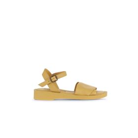 Bueno Shoes 01WA0701 Sarı Deri Düz Kadın Sandalet