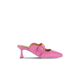 Bueno Shoes 01WA1301 Fuşya Deri Topuklu Kadın Terlik
