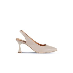 Bueno Shoes 01WA1400 Gri Deri Kadın Topuklu Ayakkabı