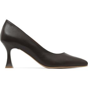 Bueno Shoes 01WA1401 Kahverengi Deri Kadın Topuklu Ayakkabı