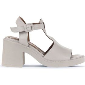 Bueno Shoes 01WA1702 Gri Deri Kadın Topuklu Sandalet