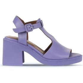 Bueno Shoes 01WA1702 Lila Deri Kadın Topuklu Sandalet