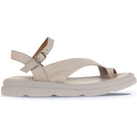 Bueno Shoes 01WA2602 Gri Deri Kadın Parmak Arası Sandalet
