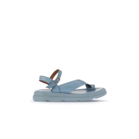 Bueno Shoes 01WA2602 Mavi Deri Kadın Parmak Arası Sandalet