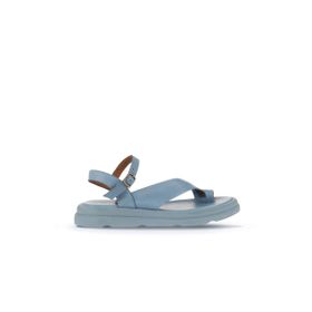 Bueno Shoes 01WA2602 Mavi Deri Kadın Parmak Arası Sandalet