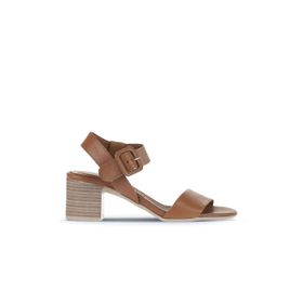 Bueno Shoes 01WA2805 Kahverengi Deri Kadın Topuklu Ayakkabı