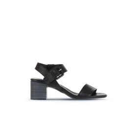 Bueno Shoes 01WA2805 Siyah Deri Kadın Topuklu Sandalet