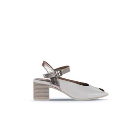 Bueno Shoes 01WA2811 Gri Multi Deri Kadın Topuklu Sandalet