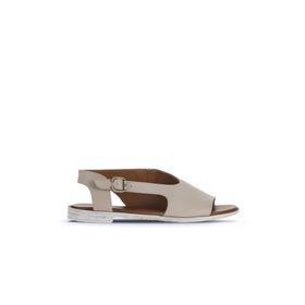 Bueno Shoes 01WA3004 Gri Deri Kadın Düz Sandalet
