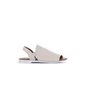 Bueno Shoes 01WA3008 Gri Deri Kadın Düz Sandalet