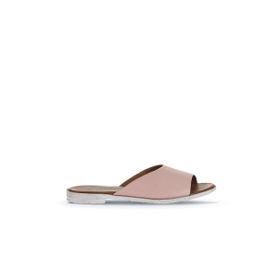 Bueno Shoes 01WA3010 Gül Kurusu Deri Düz Kadın Terlik