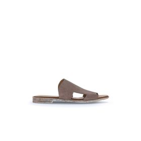 Bueno Shoes 01WA3012 Gri Koyu Alf Süet Düz Kadın Terlik