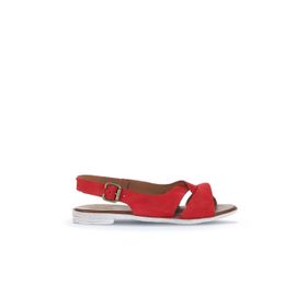 Bueno Shoes 01WA3018 Kırmızı Alf Süet Kadın Düz Sandalet