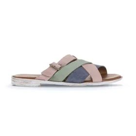 Bueno Shoes 01WA3019 Pudra Multi Alf Süet Kadın Düz Terlik