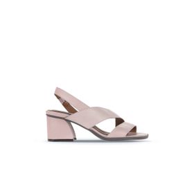 Bueno Shoes 01WA3502 Gül Kurusu Deri Kadın Topuklu Sandalet