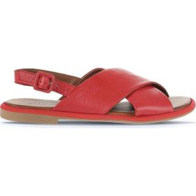 Bueno Shoes 01WA3600 Kırmızı Deri Kadın Düz Sandalet
