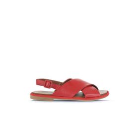 Bueno Shoes 01WA3600 Kırmızı Deri Kadın Düz Sandalet