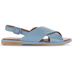 Bueno Shoes 01WA3600 Mavi Açık Deri Kadın Düz Sandalet