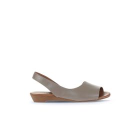 Bueno Shoes 01WA4400 Gümüş Deri Kadın Düz Sandalet