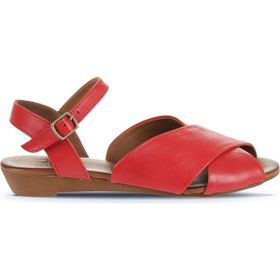 Bueno Shoes 01WA4403 Kırmızı Deri Kadın Düz Sandalet