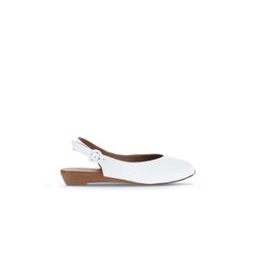 Bueno Shoes 01WA4406 Beyaz Deri Kadın Düz Sandalet