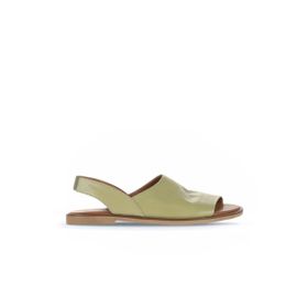 Bueno Shoes 01WA5706 Haki Deri Kadın Düz Sandalet